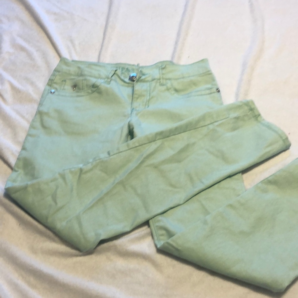 Mint green guess pants